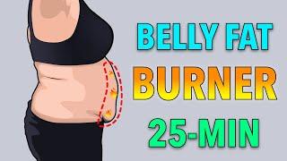 25 MIN BELLY FAT BURNER WORKOUT - ABS + HIIT WORKOUT AT HOME