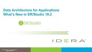 Data Architecture for Applications with ER/Studio 19.2