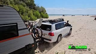 caravan chaos at Inskip