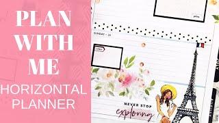 PLAN WITH ME | Horizontal Happy Planner | RongRong Going Places & Flowers