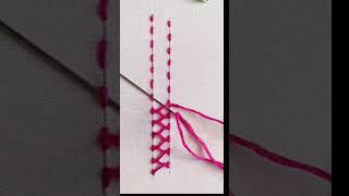 border line hand work tutorial #viral #craft #reels #viralreels