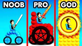 NOOB vs PRO vs GOD BATTLE CAR (Draw Joust)