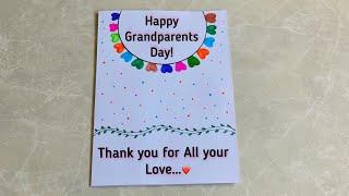 White paper Grandparents Day Card| Easy Card For GrandparentsWithout glue | #shorts #ytshorts