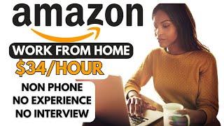 $34 Hourly! Amazon Is Hiring | No Interview,No Phone | 4 Work From Home Jobs 2025