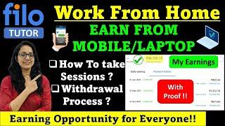 How to Earn Money on Filo Tutor App? |With Payment Proof|Work From Home|Online Teaching Job‍#wfh