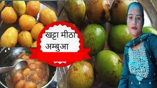 Himachali Dish Ambuaa || खट्टा मीठा अम्बुआ || Food Mini Vlog || Thakur Vidya Vlogs ||