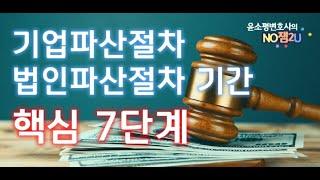 [윤소평변호사] 기업파산절차, 법인파산절차 기간 핵심7단계