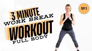 3 Min  WORK BREAK WORKOUT  Day 5  Low Impact Movement for Your Busy Day  Step to the Beat 