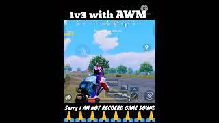 1v3 with AWM ️pubg mobile-bhole gamer-111️ #shortfeed #pubg