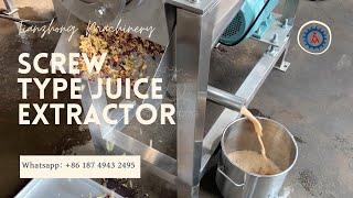 Industrial spiral/screw type juice extractor machine for different fruits use