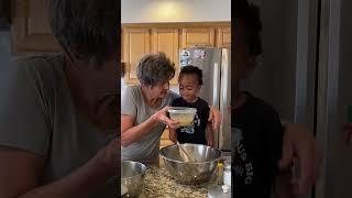 Cooking With Jaden & Nana! ( in 60 seconds) #shorts #toddler #cooking #baking #nana