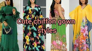 Latest chiffon maxi dress designs 2024 | Chiffon styles for ladies | Chiffon dresses