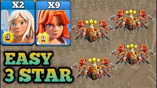 2 healer + 9 valkyrie attack strategy II best th16 attack strategy in clash of clans