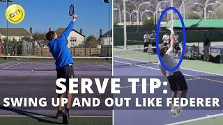 Serve Tip: Swing Up And Out Like Federer