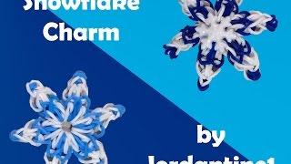 New Snowflake Charm - Rainbow Loom or Monster Tail