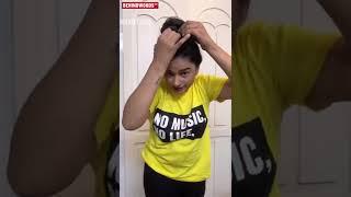 Long Hair-ல கொண்டை போடுவது எப்படினு  நிதானமா சொல்லி கொடுத்த Kannika 