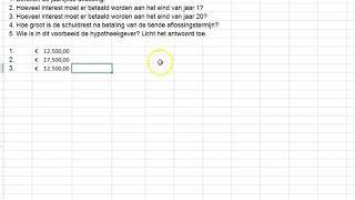 Uitwerking opgave lineaire hypothecaire lening