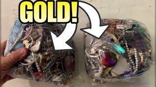 GOLD & SILVER in JEWELRY BAGS!  unbox goodwill jewelry grab bags! HOW TO MAKE MONEY!