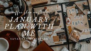 January 2024 Plan With Me I Cozy Coffee Shop I Scribbles That Matter