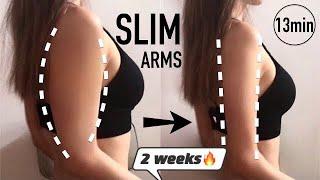 Slim & toned arms in 2 weeks? Easy 13 minlose arm fat Beginner home workout challenge/OppServe