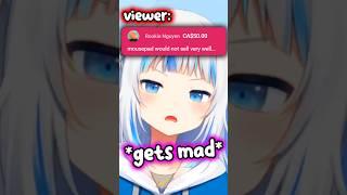 Gura Gets Mad because of Viewer Comment.. #hololive #hololiveenglish #vtuber