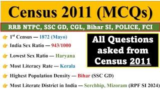 Census 2011 Top Question | All important question asked in exam | भारत की जनगणना 2011 | Census 2011