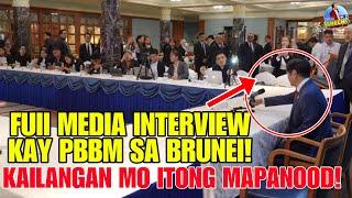 BREAKING NEWS! FULL INTERVIEW KAY PBBM NG MEDIA SA BRUNEI! PANOORIN PARA MALAMAN MO ANG GOODNEWS!