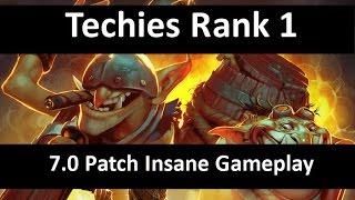 Techies 7.0  Rank 1 DotaBuff- Insane Gameplay [ Ranked Dota 2 Gameplay ]