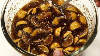 नीबू का मीठा आचार की रेसिपी -  nimbu ka khatta meetha kala achar recipe - cookingshooking