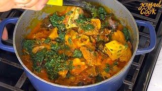 How to cook eforiro with frozen spinach. A delicious Nigerian soup you should try with fufu