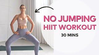 30 Mins Intense No Jumping HIIT - Full Body Fat Burn - Get Sweaty!