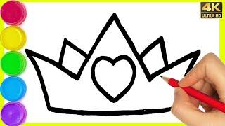 How to draw a crown || Very Easy king crown Drawing || Cute crown Drawing for beginners || By Arya