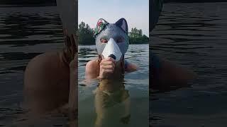 But my head was underwater #wolf #therian #water #underwater