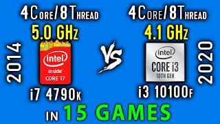 i7 4790k vs i3 10100f Test in 15 Games or i3 10100 vs i7 4770k OC