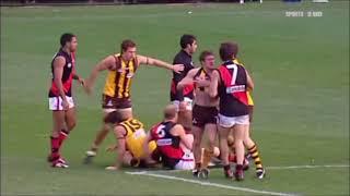 line in the sand  Game . Huge Brawl Essendon v Hawthorn