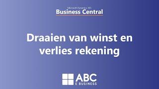 Draaien van Winst en Verlies Rekening - Microsoft Dynamics 365 Business Central