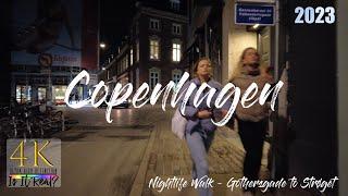 Copenhagen, Denmark | After Midnight | Nightlife | Gothersgade | Stormy | 4K | Winter | 2023