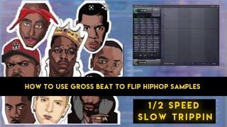 How To Flip Music Samples For Making Hip Hop Beats - How To 1/2 Speed In Gross Beat