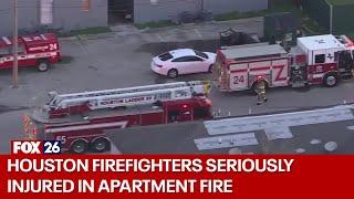 Houston firefighters hospitalized after being injured in apartment fire