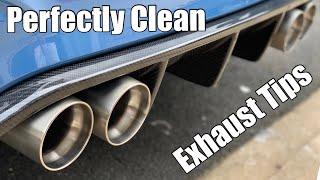 How to clean and polish your exhaust tips! A fast, cheap and easy way that works on any car.