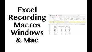 Excel: How to Record Macros (Windows and Mac versions)