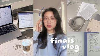 study vlog ️ final exam week, 12AM library nights, too many notes + coffee, long & productive days