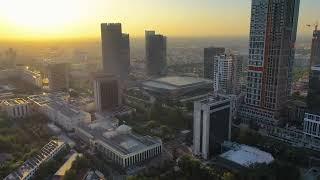 4k Sunset Drone Tashkent City