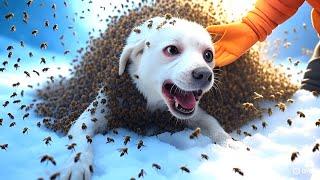 ANIMAL RESCUE! Rescue Team Saving Poor Animals Cat From Being Attacked by BeesASMR Wildlife Drama