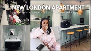 My New London Apartment Tour | Shopping For My New apartment + Finally Got My Luggages + Work Days