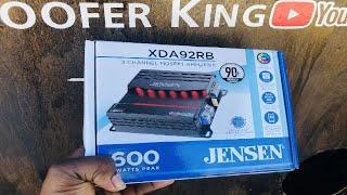 Jensen 600 watt Walmart Amp Review & Test on 2 18" Subs!