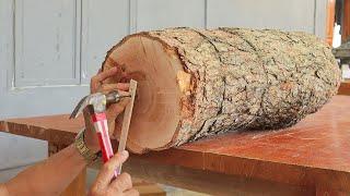 Unique Processing Of Dried Tree Stumps // Build A Luxury Table For The Kitchen - Round Dining Table