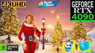 Fortnite Santa Suit Mariah Skin Gameplay | RTX 4090 4K Max Graphics + RTX ON | Chapter 6 #fortnite