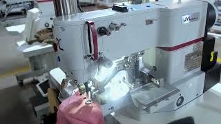 JYL- B0506-CF  Computerized Punching and Sewing Eyelet Machine-How to make hole and sew caps eyelet