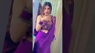 beautiful purple silk saree party wear | Rohit fashion club